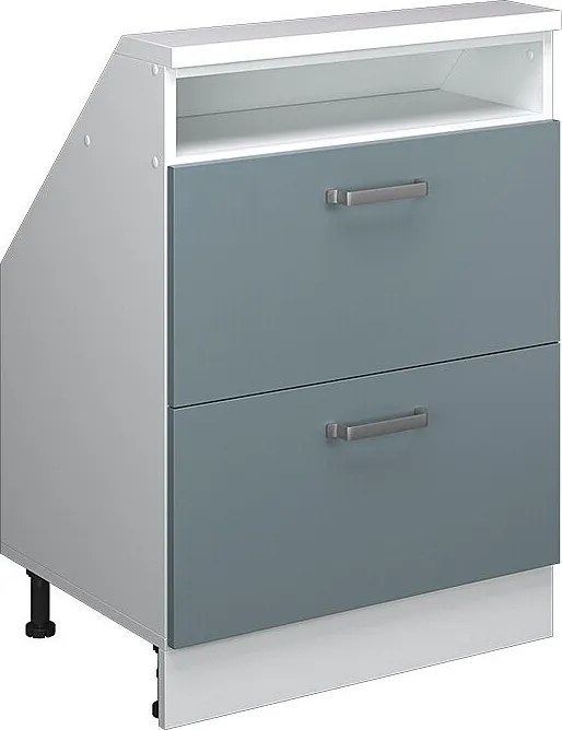 Szafka kuchenna na dach skośny niebiesko-szary 60x46x81.6 r-line