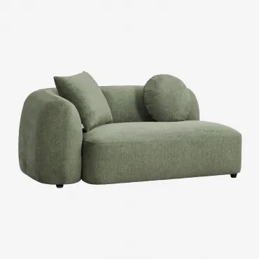 Lewy Narożny Moduł Dwuosobowy Do Modułowej Sofy Z Tkaniny Chenilla Coco Szenil Sage Green - Sklum