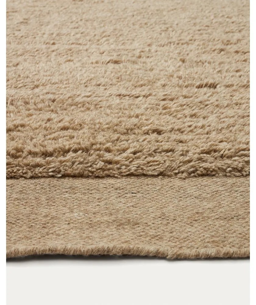 Beżowy wełniany dywan tkany ręcznie 200x300 cm Marely – Kave Home