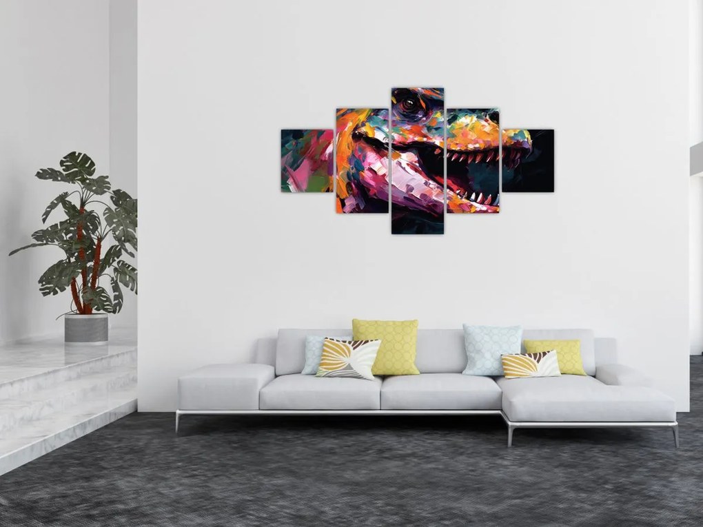Obraz - Dinozaur, malarstwo (125x70 cm)