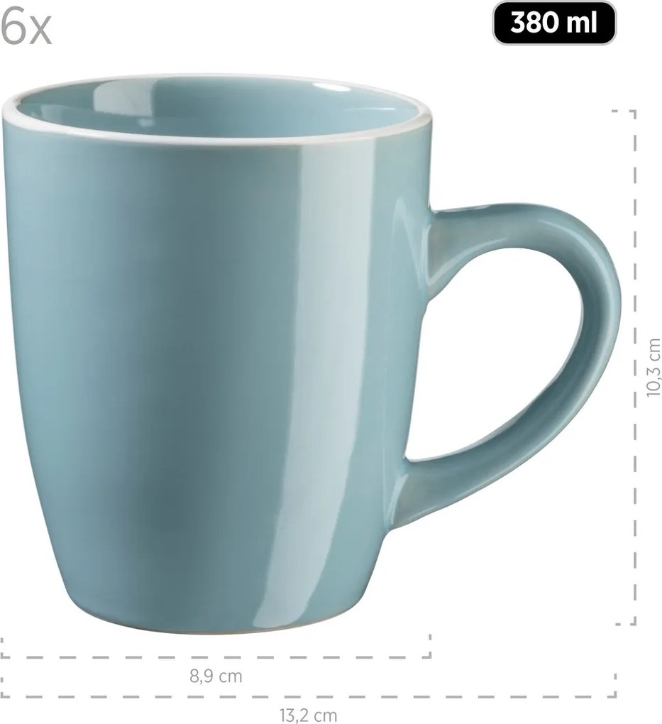 Mäser Zestaw naczyń stołowych 24 szt. ELISSA – turkusowy połysk