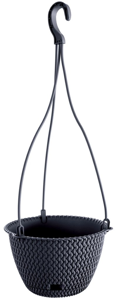 Donica wisząca Splofy 27 cm antracytowa PROSPERPLAST