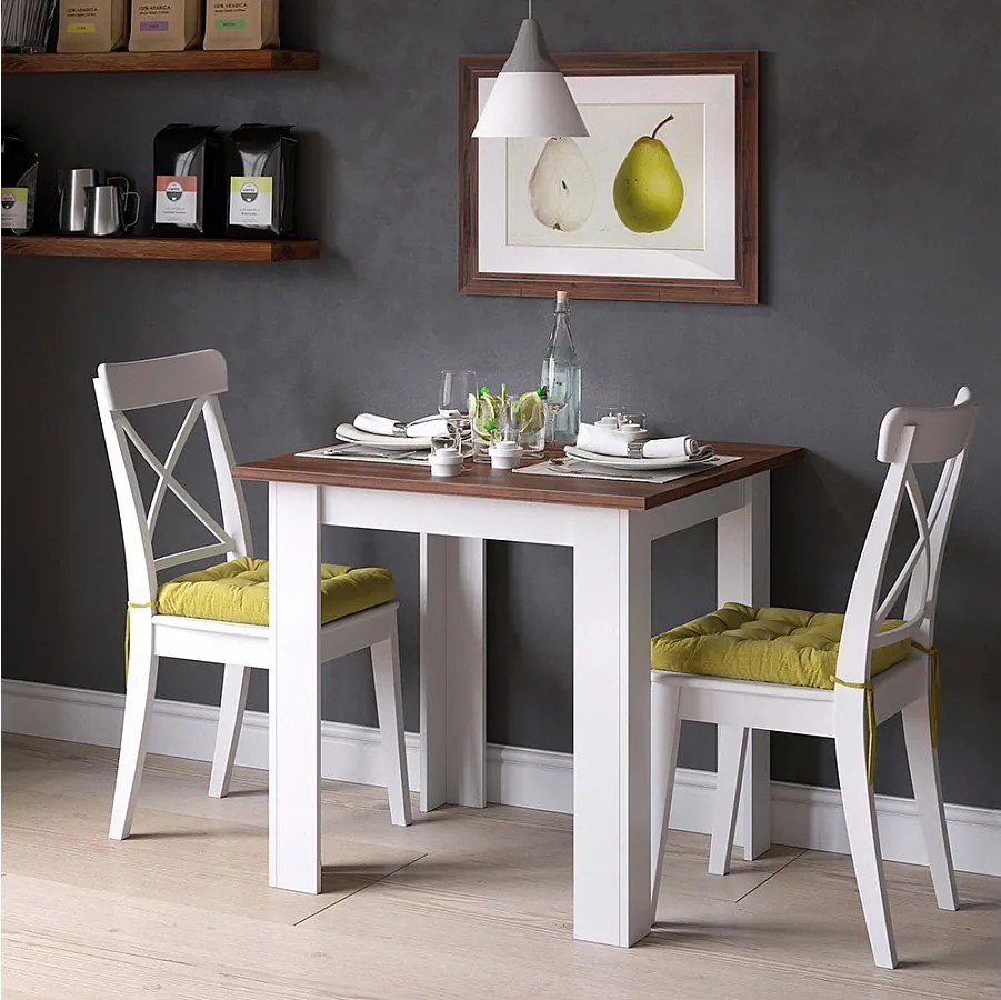 Stół do jadalni orzech włoski 80x80x76.6 karlos