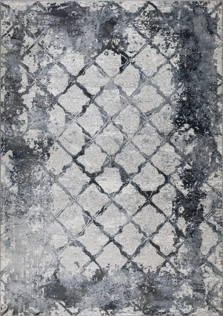 Dywan klasyczny Piero marokańska krata szary 120 cm x 180 cm