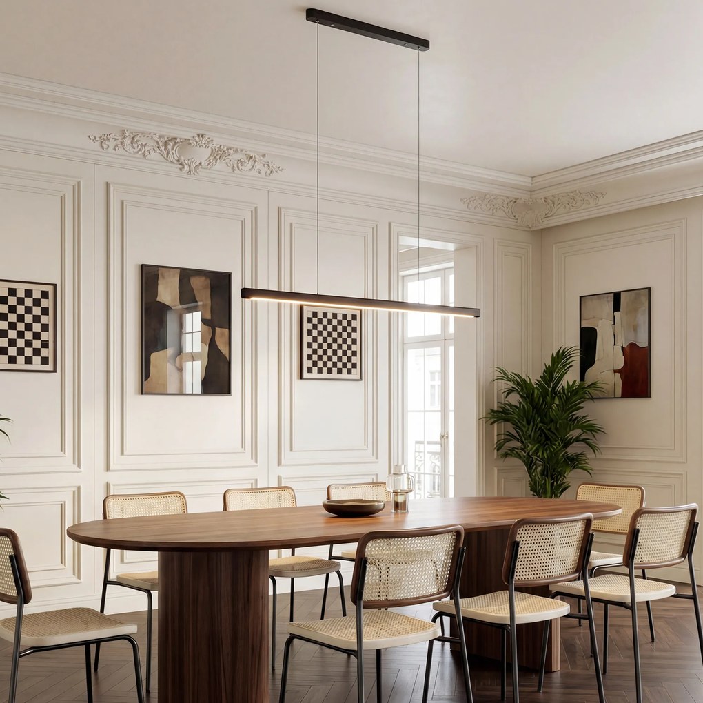 HOMCOM Lampa wisząca z pilotem i funkcją pamięci, ściemnialna, z regulowaną temperaturą barwową | Aosom PL