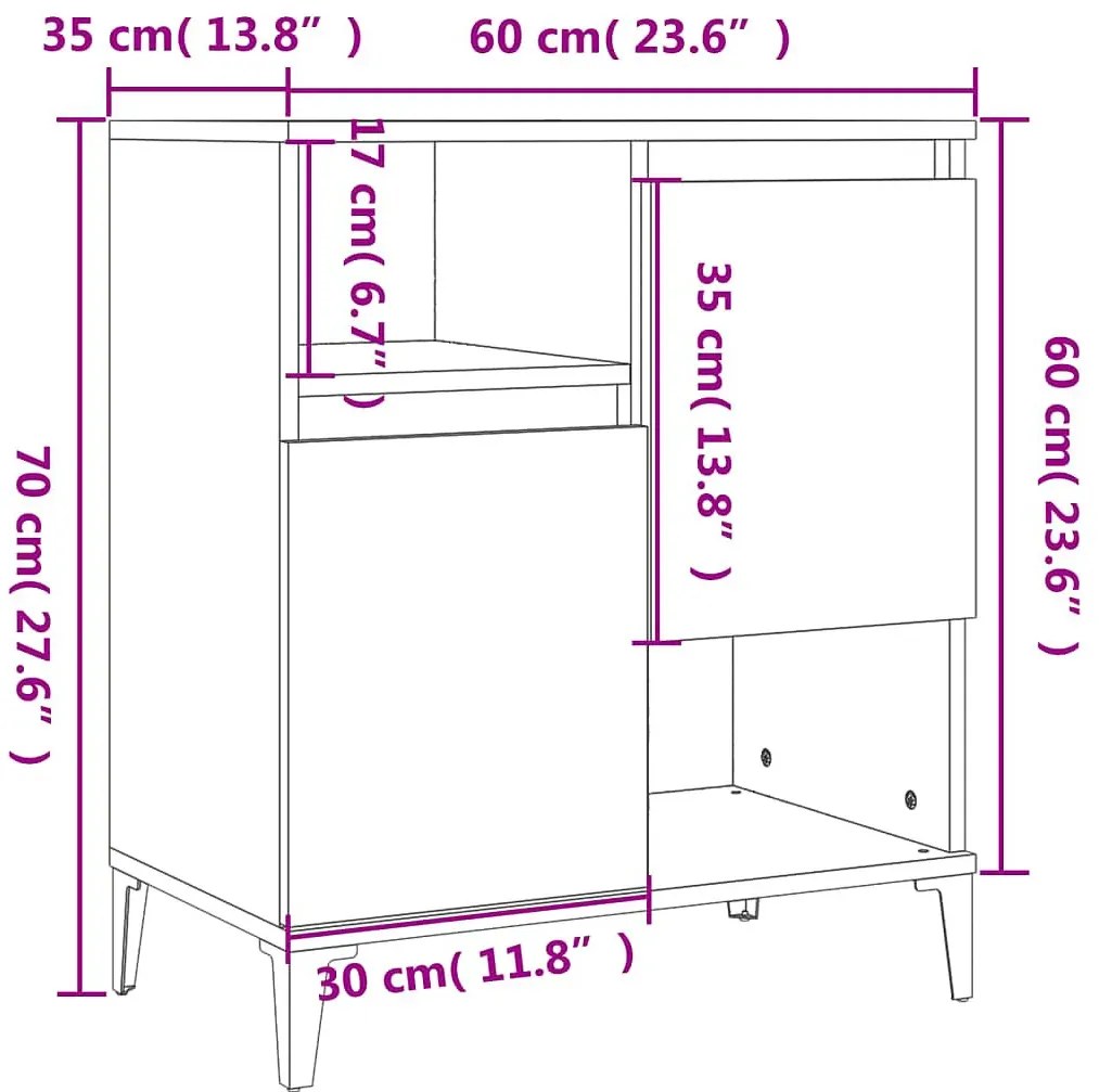 2 sztuki komód na nóżkach beton - Doen