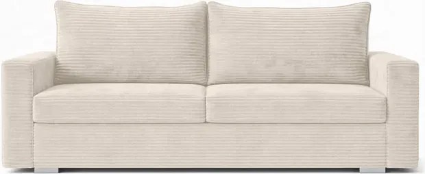 Sofa z Funkcją Spania DRAVOS Beżowa Sztruksowa Japandi