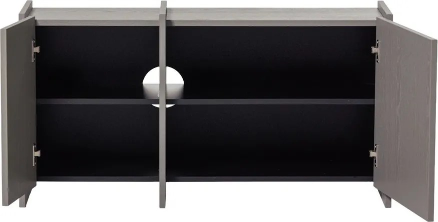 Szara szafka pod TV w dekorze jesionu 102x53x44 cm Brock – WOOOD