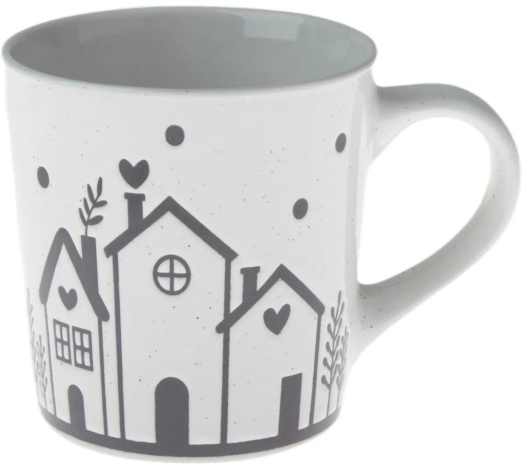 Ceramiczny kubek Domki II, 470 ml