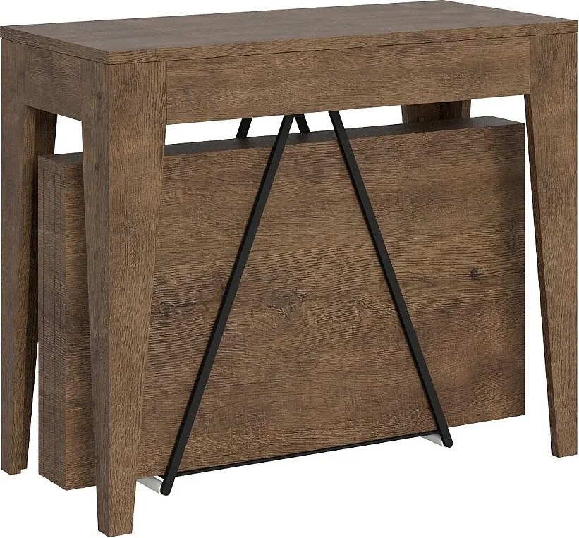 Konsola rozkładana 90x42/198 cm Zima Small orzech