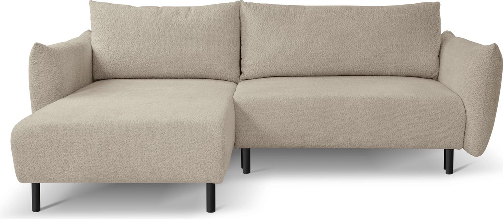 Masseno Narożnik UNO z funkcją spania i pojemnikiem na pościel Narozniki L, Rozkładana sofa - Beżowy, ANTHOLOGY 20
