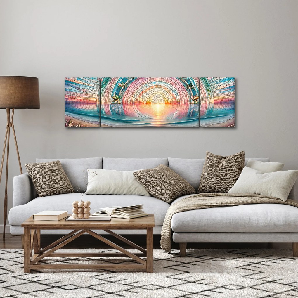 Obraz – Mozaika zachodzącego słońca (170x50 cm)