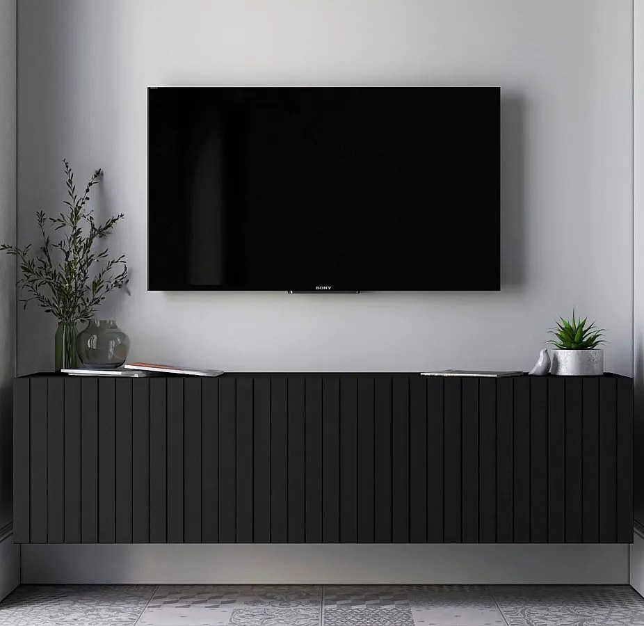 Szafka RTV TAL 2 150 czarna mat