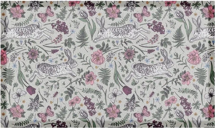 Wycieraczka z PVC 40x70 cm Hare Wildflowers – Artsy Doormats