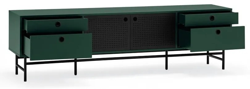 Czarno-zielony stolik pod TV Teulat Punto