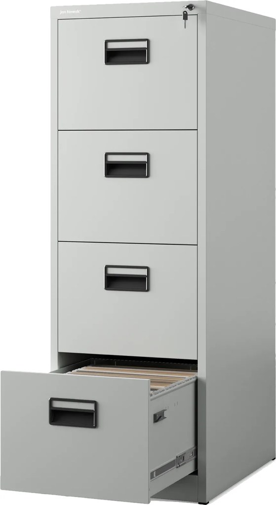 Metalowa szafka kartotekowa 46x62x132 cm Sara V004 szara