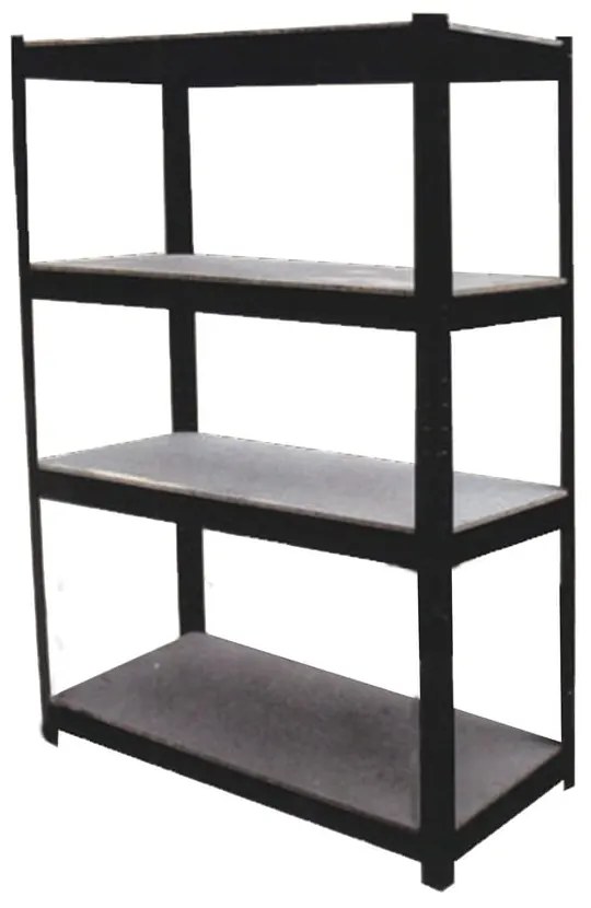 Czarny stalowy regał do garażu 90x180 cm – M.A.T. Group