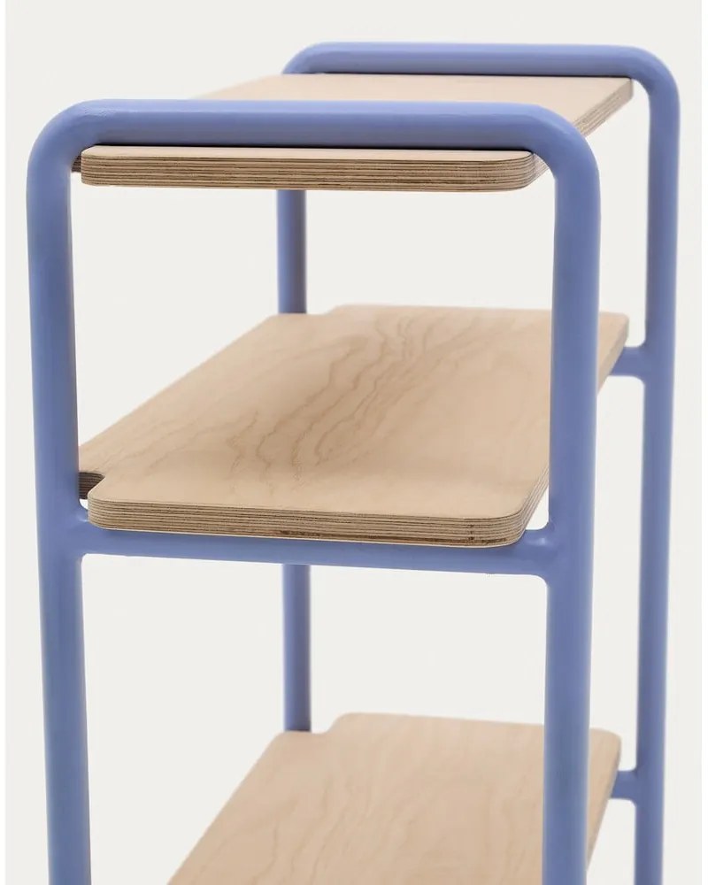 Jasnoniebiesko-naturalny wiszący regał dziecięcy w dekorze jesionu 60x70x28 cm Tinn – Kave Home