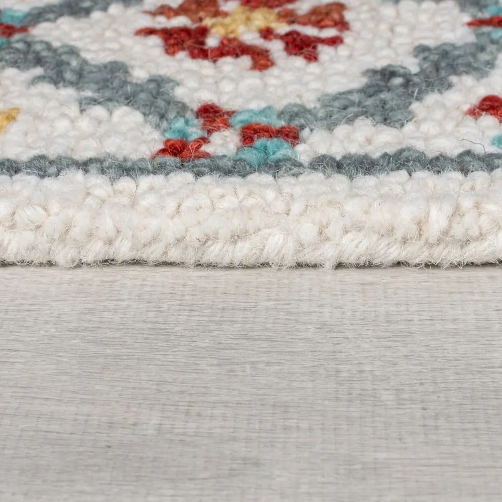 Czerwono-niebieski wełniany dywan tkany ręcznie 120x170 cm Iris Traditional – Flair Rugs