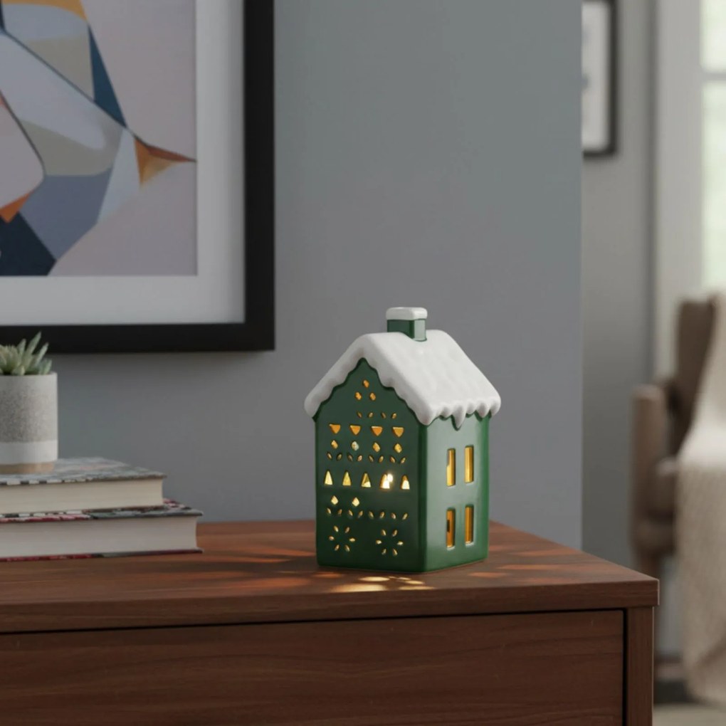 Lampka LED w kształcie domu, 13 cm