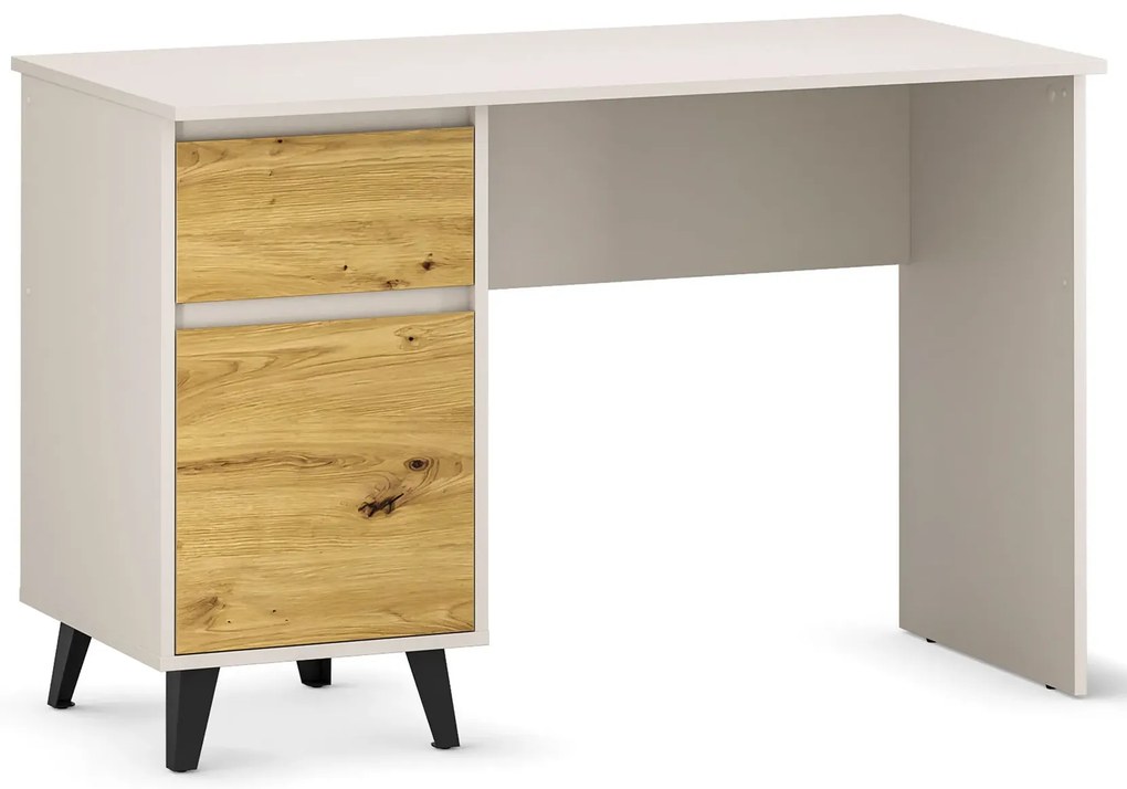 Biurko komputerowe z szafką i szufladą kaszmir + dąb artisan Z3-S59