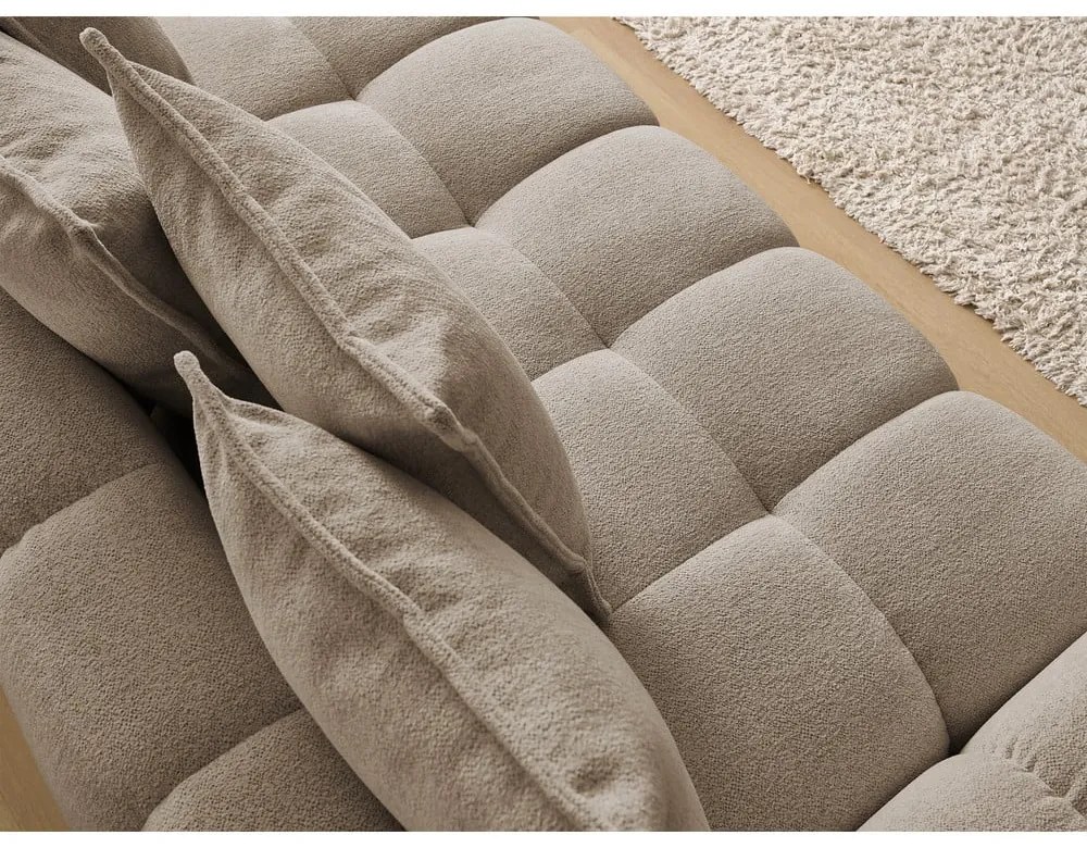 Szarobrązowa sofa z tkaniny szenilowej 278 cm Everest – Bobochic Paris