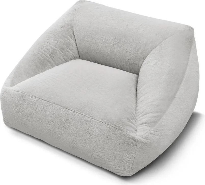 Jasnoszary worek do siedzenia z imitacji futra Lilibet – Bobochic Paris