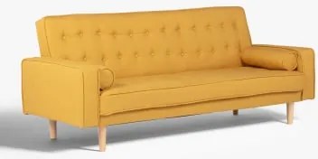 Sofa Rozkładana 3-osobowa Z Lnu Brion Pościel Curry - Sklum