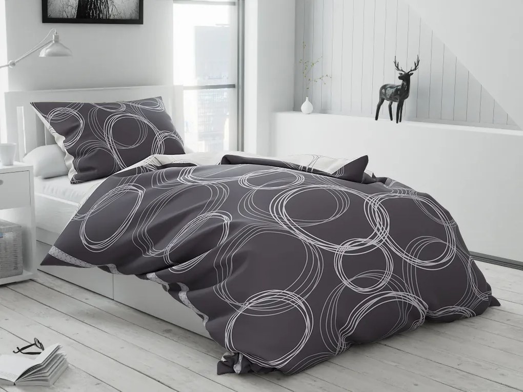 PrzytulneMieszkanie.pl PrzytulneMieszkanie.pl Bawełniana pościel BUBBLES BLEND czarna Rozmiar pościeli: 70 x 90 cm | 140 x 200 cm