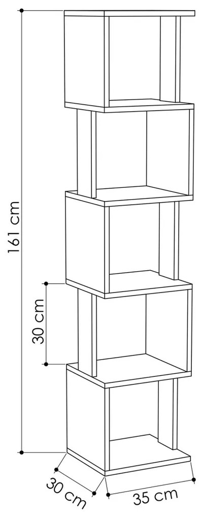 Biblioteczka Piri Sonoma Oak