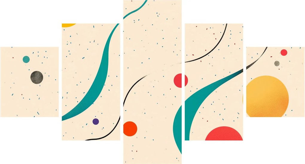Obraz - Minimalistyczna kolorowa ilustracja (125x70 cm)
