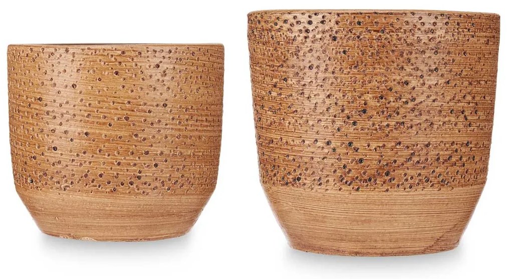 Ceramiczne doniczki DOTS&LINES, 2 sztuki: Ø 20 cm i Ø 25 cm