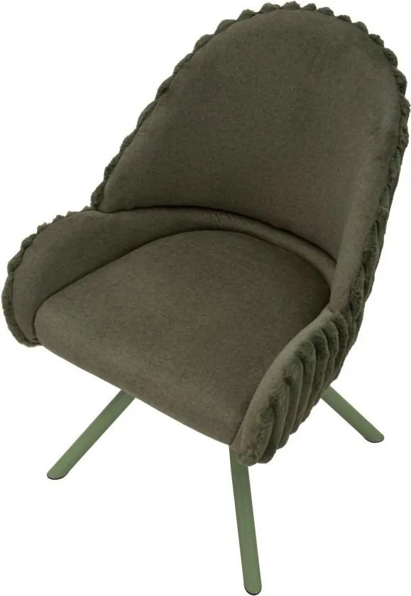 Zielone tapicerowane fotele jadalniane zestaw z podłokietnikami 2 szt. Stockholm – Mauro Ferretti