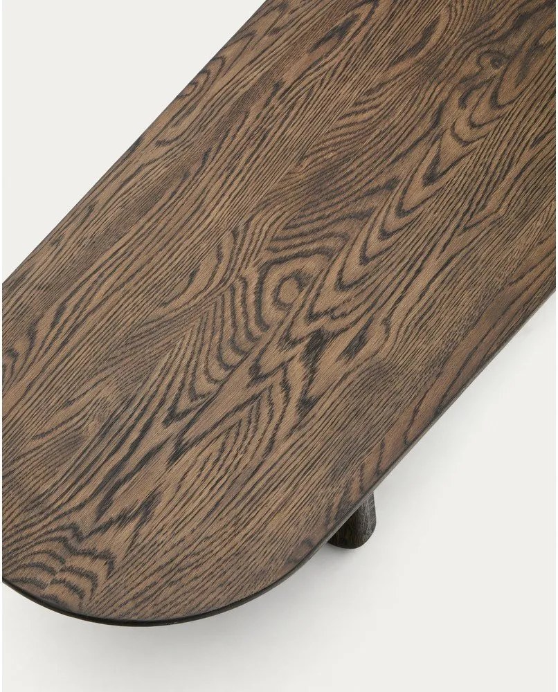 Ciemnobrązowy stolik z litego drewna dębowego 64x146 cm Pirita – Kave Home