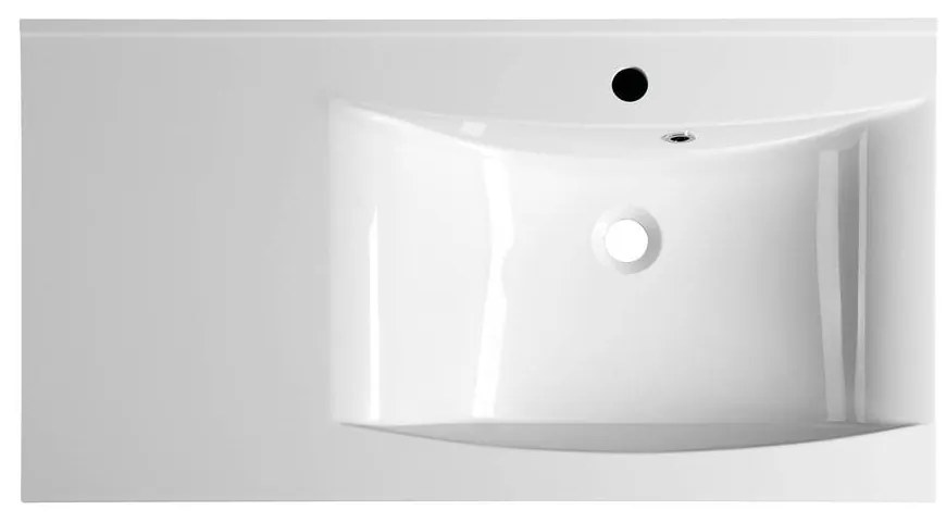 Biała umywalka z kompozytu mineralnego 90x48 cm Luciola – Sapho