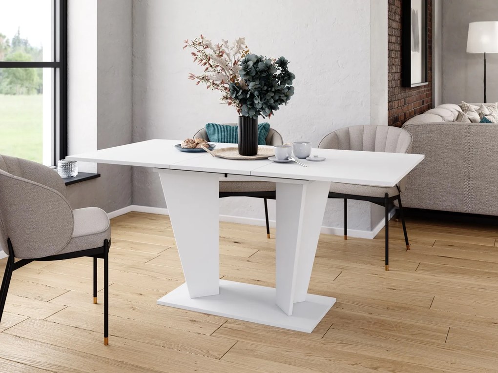 Rozkładany stół do jadalni Violan II R biały mat