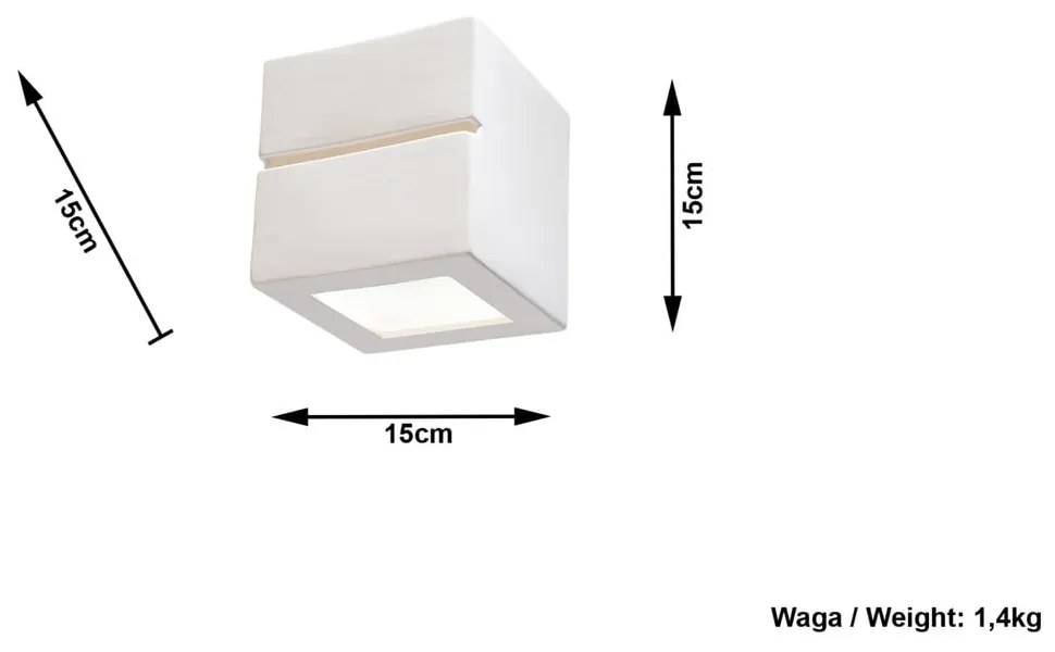 Kinkiet ceramiczny Nice Lamps Leo Line
