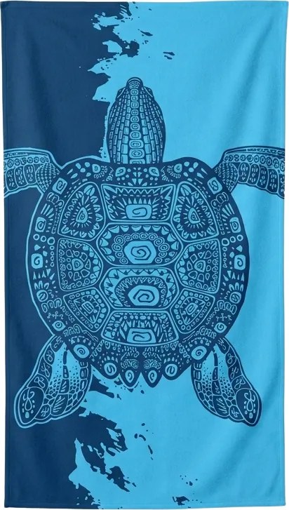 Szybkoschnący ręcznik plażowy XXL OCEVA niebieski 150 x 210 cm, 100% mikrofibra