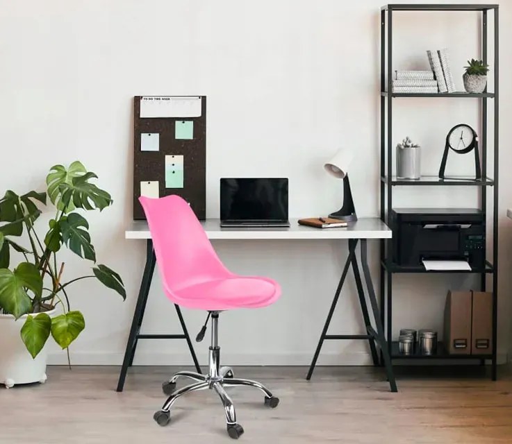 Różowe krzesło obrotowe do nauki F1-R00