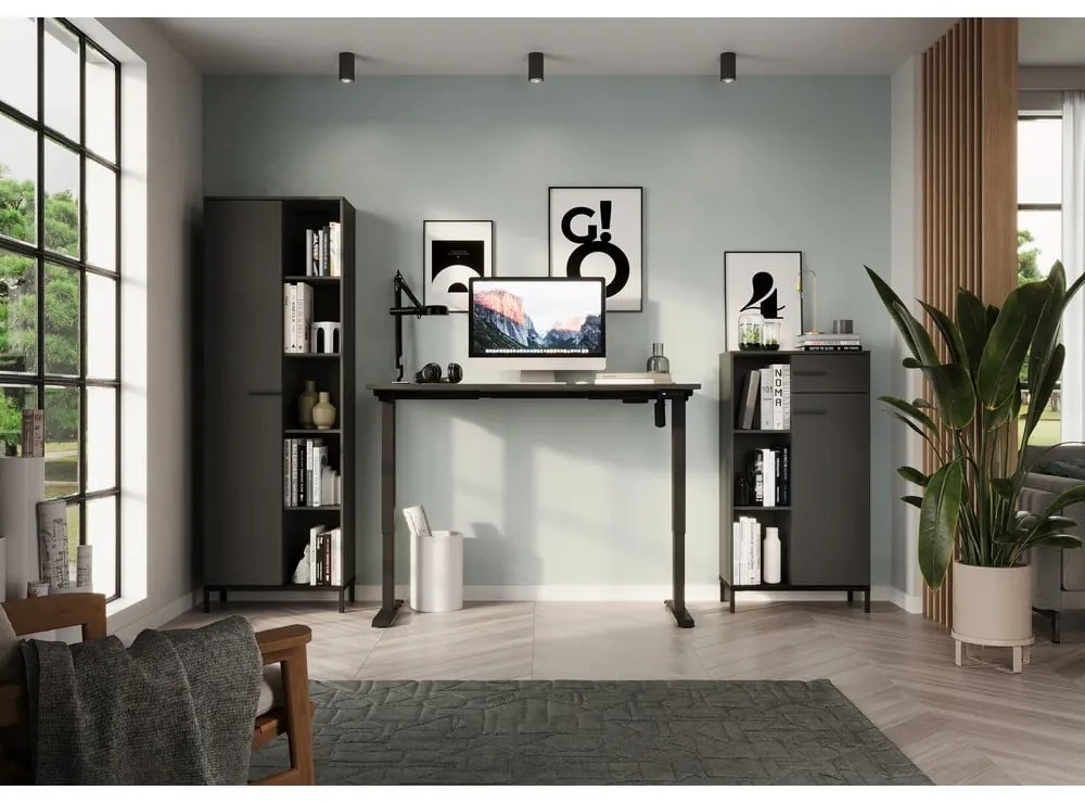 Antracytowy regał 64x190x34 cm Rovigo – Germania