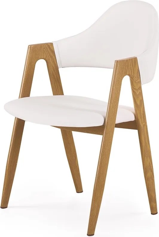 Krzesło na metalowym stelażu pokryte ekoskórą K247