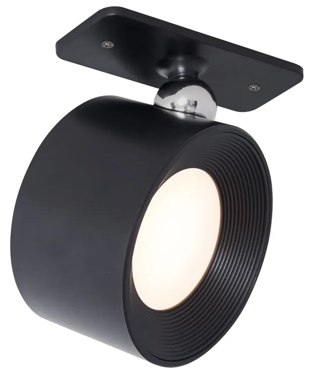 Zestaw 4 Nowoczesnych lamp ściennych i sufitowych czarnych z możliwością ładowania LED - Bright Nowoczesny Oswietlenie wewnetrzne