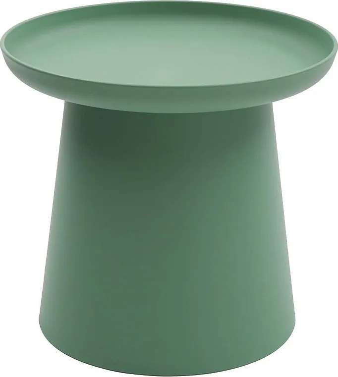 Okrągły stolik kawowy z polipropylenu, zielony, 50x50x46 cm - IBIZA