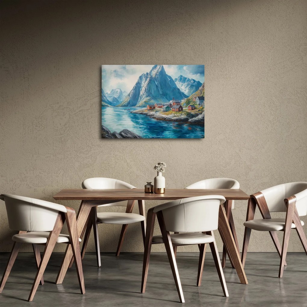 Obraz - Norweskie miasteczko (70x50 cm)