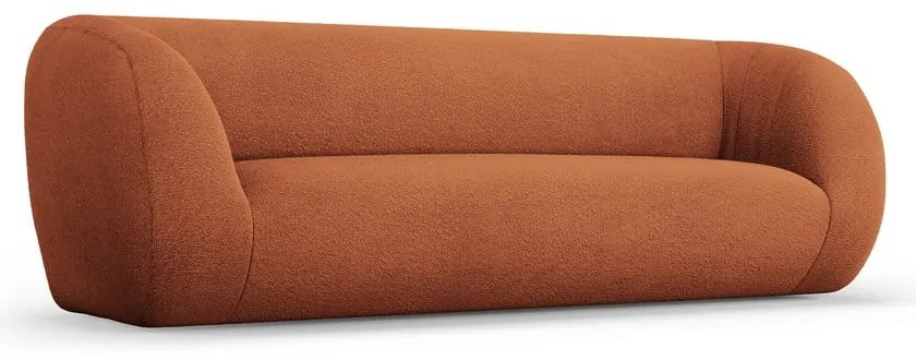 Pomarańczowa sofa z materiału bouclé 230 cm Essen – Cosmopolitan Design
