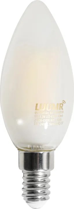 Zestaw 5 inteligentnych żarówek LED E14 C35 matowych 4,2W 470 lm 2700-6500K