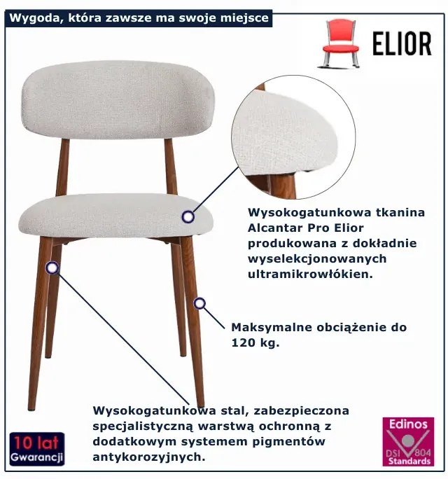 Krzesło w stylu retro orzech + szare A1-S16