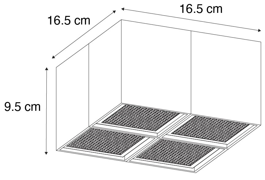 Designerski reflektor złoty 4-światłowy - Qubo Honey