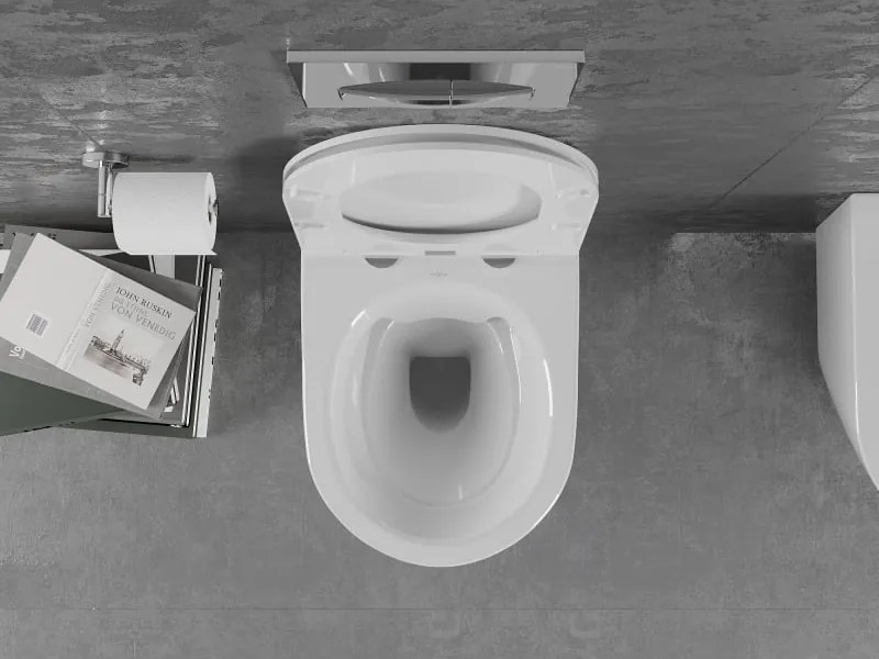 Mexen Lena miska wc Rimless z deską wolnoopadającą slim, duroplast, biała połysk - 30220300