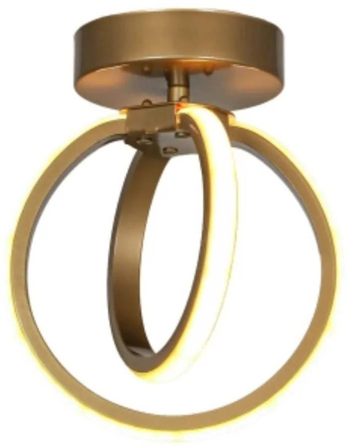 Metalowa lampa sufitowa LED w kolorze brązu Sezen – Squid Lighting